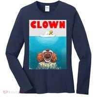 Clown Come Down Here Movie Parody Women's Long Sleeve Shirt thumb 0