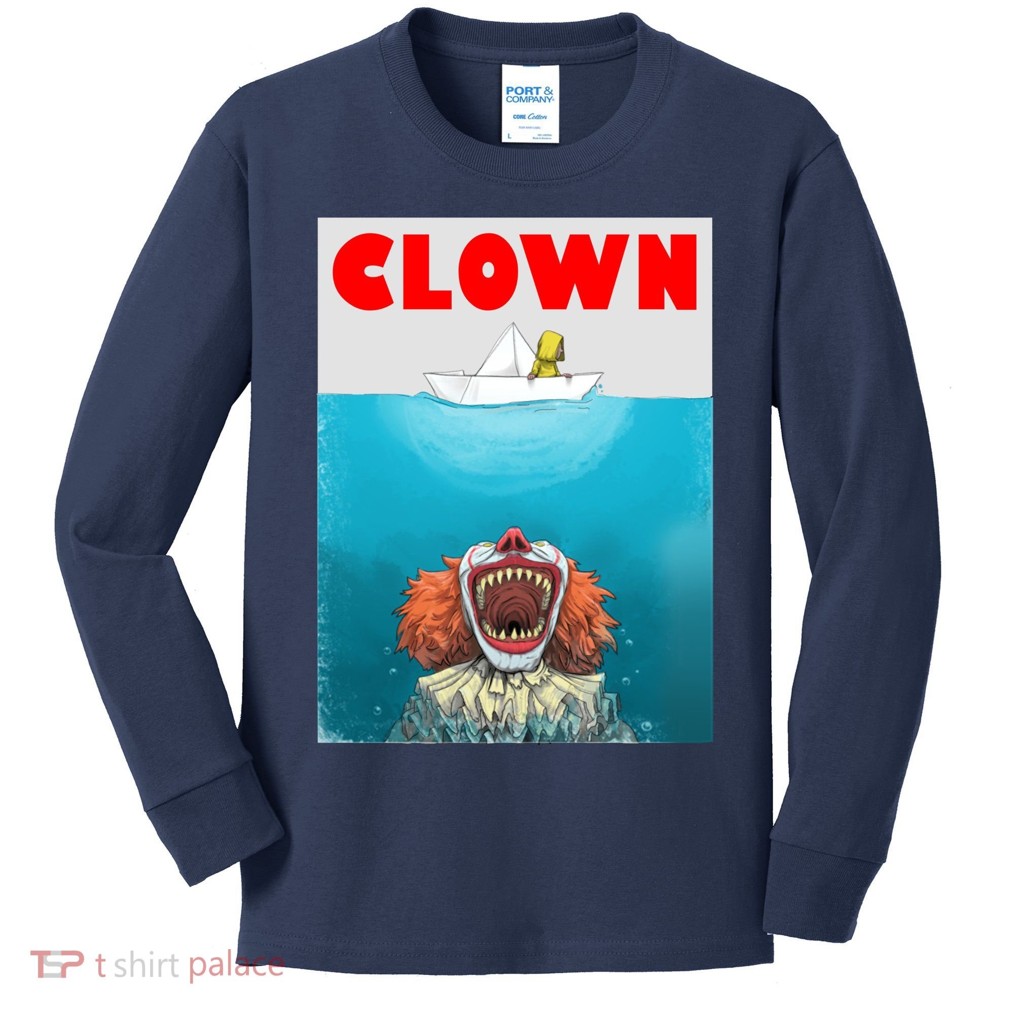 Clown Come Down Here Movie Parody Kids Long Sleeve Shirt