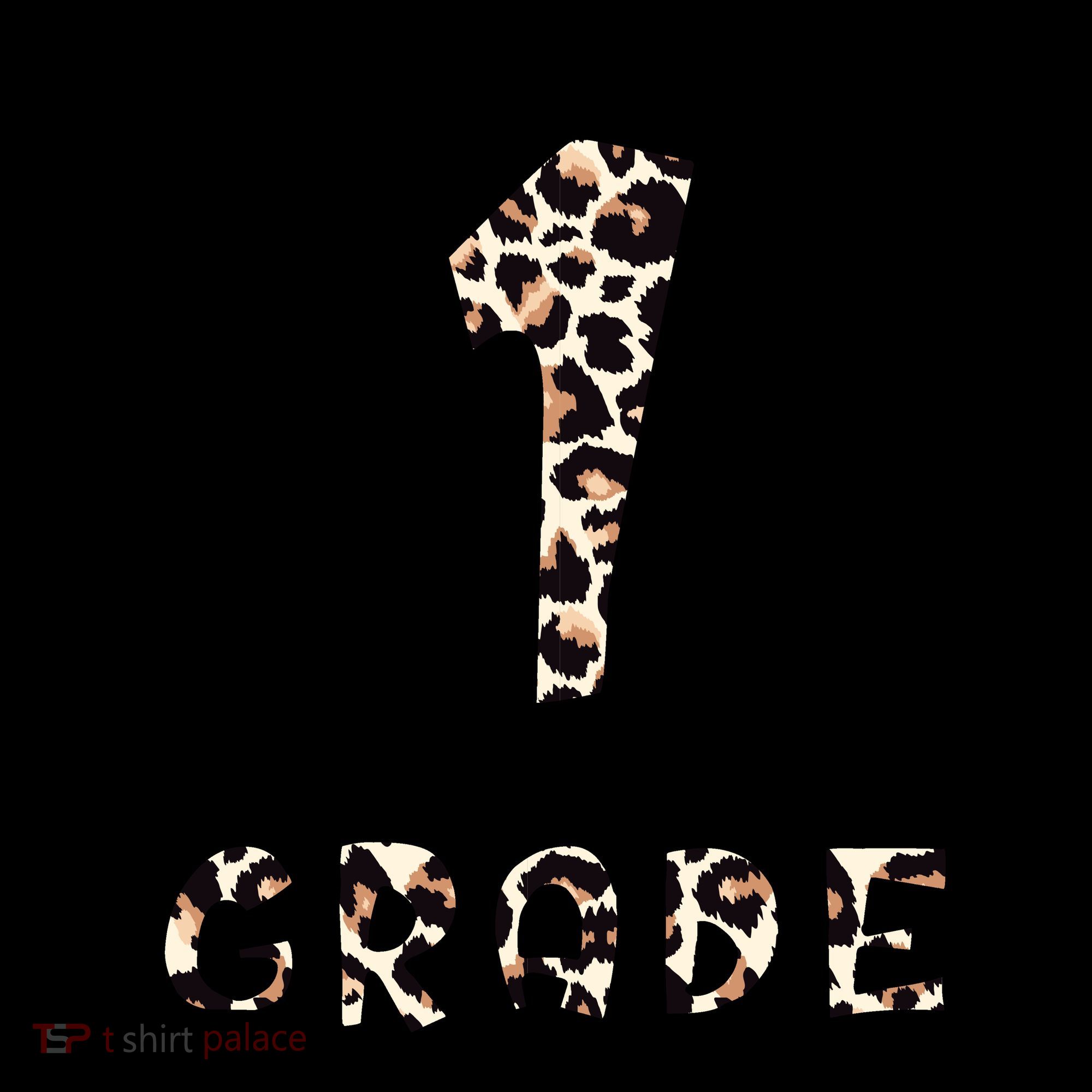 Cute Leopard Print First Grade Typography Word Art Coffee Mug