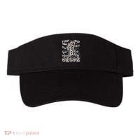 Cute Leopard Print First Grade Typography Word Art Visor thumb 0