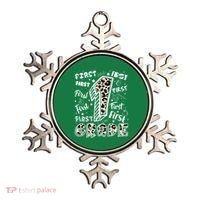 Cute Leopard Print First Grade Typography Word Art Ornament thumb 0