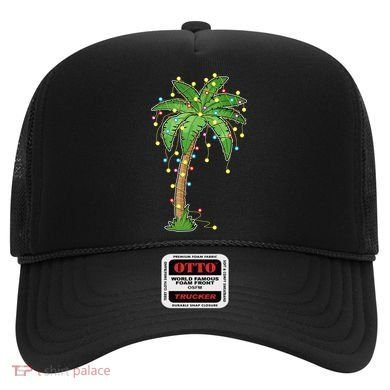 Christmas Lights Palm Tree Beach Funny Tropical Xmas Gift Hat