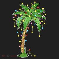 Christmas Lights Palm Tree Beach Funny Tropical Xmas Gift Hat thumb 2