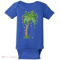 Christmas Lights Palm Tree Beach Funny Tropical Xmas Gift Baby Bodysuit thumb 0