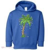 Christmas Lights Palm Tree Beach Funny Tropical Xmas Gift Toddler Hoodie thumb 0