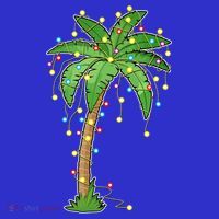 Christmas Lights Palm Tree Beach Funny Tropical Xmas Gift Kids Sweatshirt thumb 2