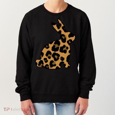 Cute Leopard Pattern Easter Bunny Rabbit Women's Sweatshirt
