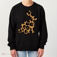 Cute Leopard Pattern Easter Bunny Rabbit Women's Sweatshirt thumb 0