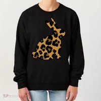 Cute Leopard Pattern Easter Bunny Rabbit Women's Sweatshirt thumb 0