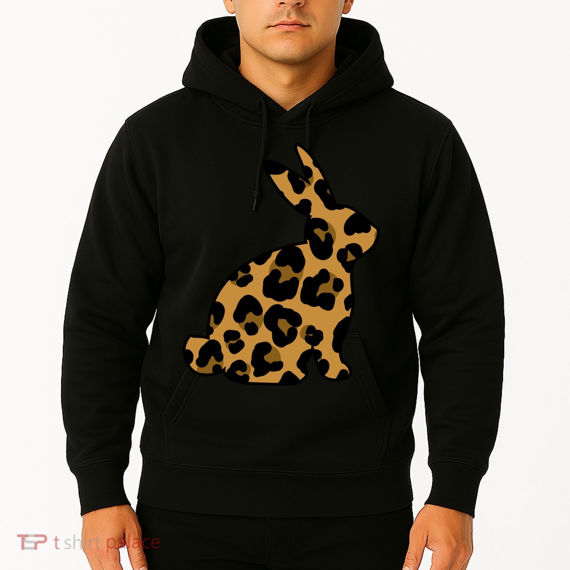 Cute Leopard Pattern Easter Bunny Rabbit Hoodie
