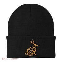 Cute Leopard Pattern Easter Bunny Rabbit Beanie thumb 0