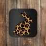 Cute Leopard Pattern Easter Bunny Rabbit Coaster