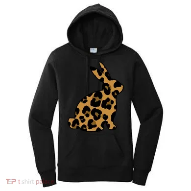 Cute Leopard Pattern Easter Bunny Rabbit Women's Hoodie
