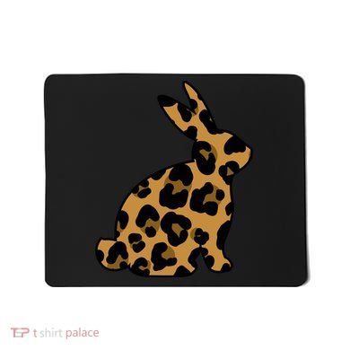 Cute Leopard Pattern Easter Bunny Rabbit Mousepad
