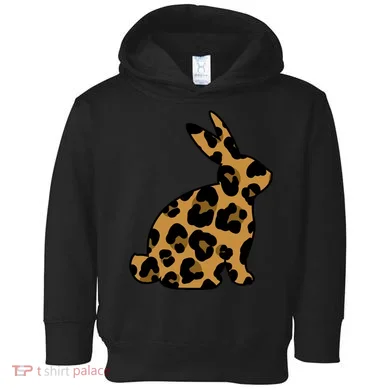 Cute Leopard Pattern Easter Bunny Rabbit Toddler Hoodie