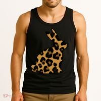 Cute Leopard Pattern Easter Bunny Rabbit Tank Top thumb 3