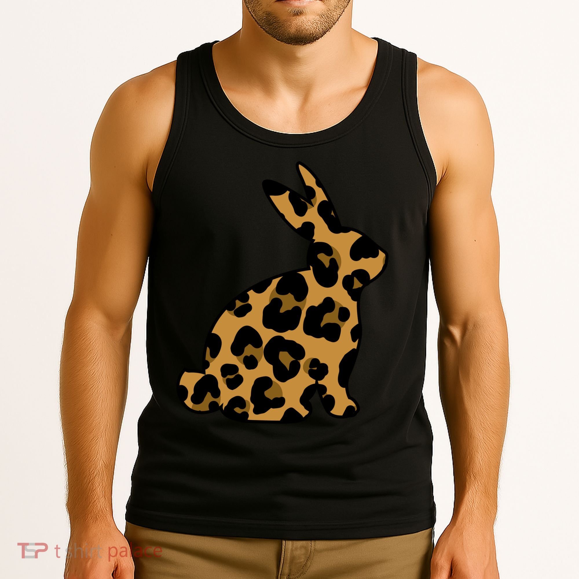 Cute Leopard Pattern Easter Bunny Rabbit Tank Top