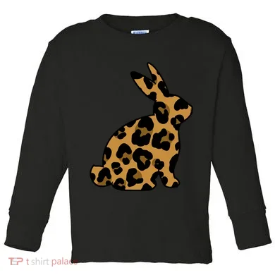 Cute Leopard Pattern Easter Bunny Rabbit Toddler Long Sleeve