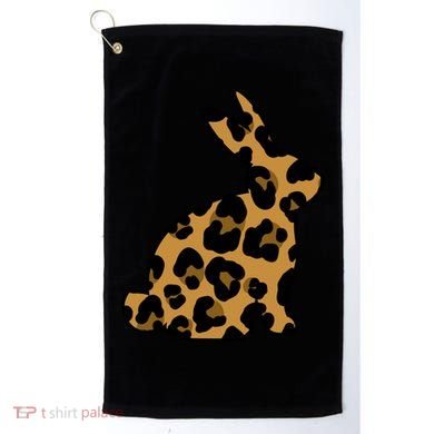 Cute Leopard Pattern Easter Bunny Rabbit Golf Towel