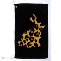 Cute Leopard Pattern Easter Bunny Rabbit Golf Towel thumb 0