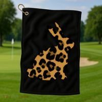 Cute Leopard Pattern Easter Bunny Rabbit Golf Towel thumb 1