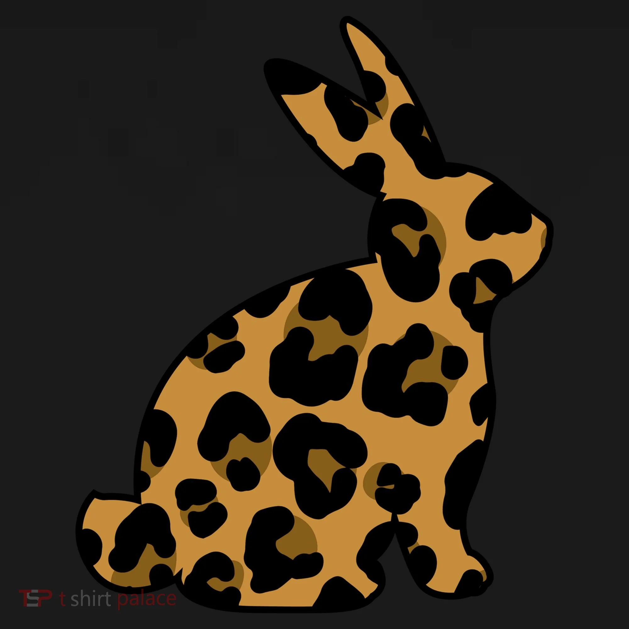 Cute Leopard Pattern Easter Bunny Rabbit Women's Long Sleeve Shirt