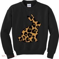 Cute Leopard Pattern Easter Bunny Rabbit Kids Sweatshirt thumb 0