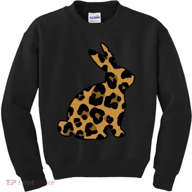 Cute Leopard Pattern Easter Bunny Rabbit Kids Sweatshirt