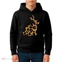 Cute Leopard Pattern Easter Bunny Rabbit Kids Hoodie thumb 4