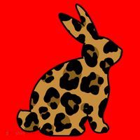 Cute Leopard Pattern Easter Bunny Rabbit Santa Hat thumb 1