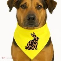 Cute Leopard Pattern Easter Bunny Rabbit USA-Made Doggie Bandana thumb 1