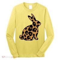 Cute Leopard Pattern Easter Bunny Rabbit Long Sleeve Shirt thumb 0