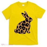 Cute Leopard Pattern Easter Bunny Rabbit T-Shirt thumb 0