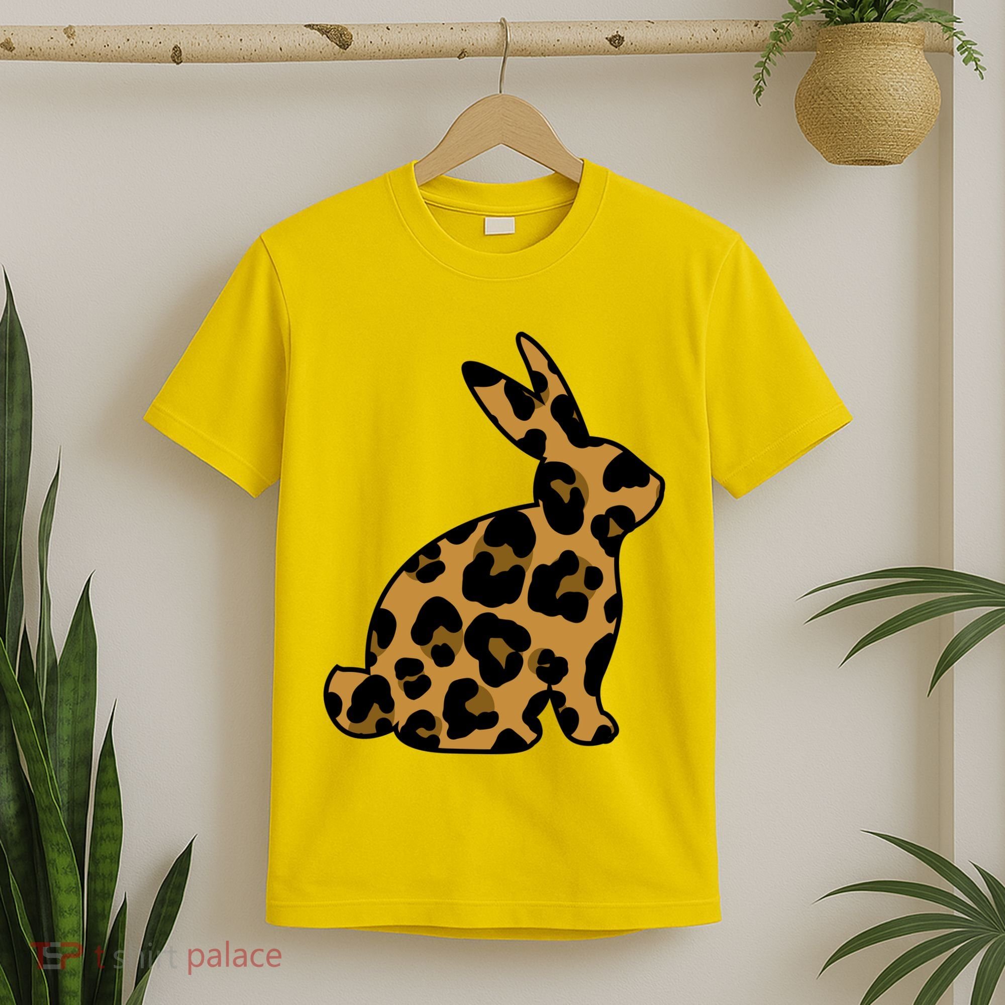 Cute Leopard Pattern Easter Bunny Rabbit T-Shirt