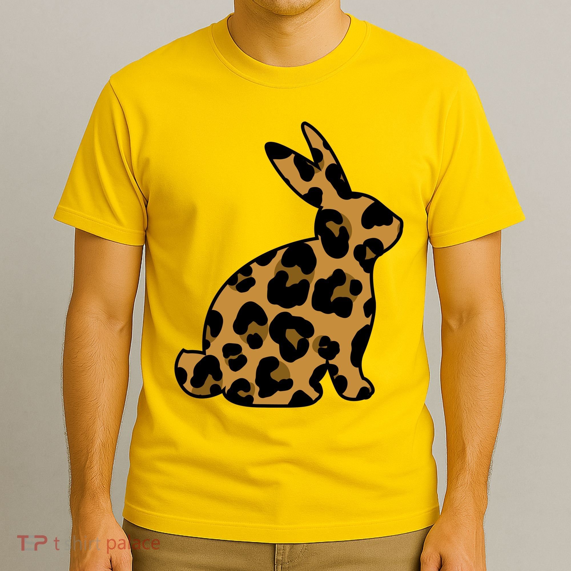 Cute Leopard Pattern Easter Bunny Rabbit T-Shirt