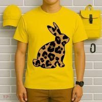 Cute Leopard Pattern Easter Bunny Rabbit T-Shirt thumb 6