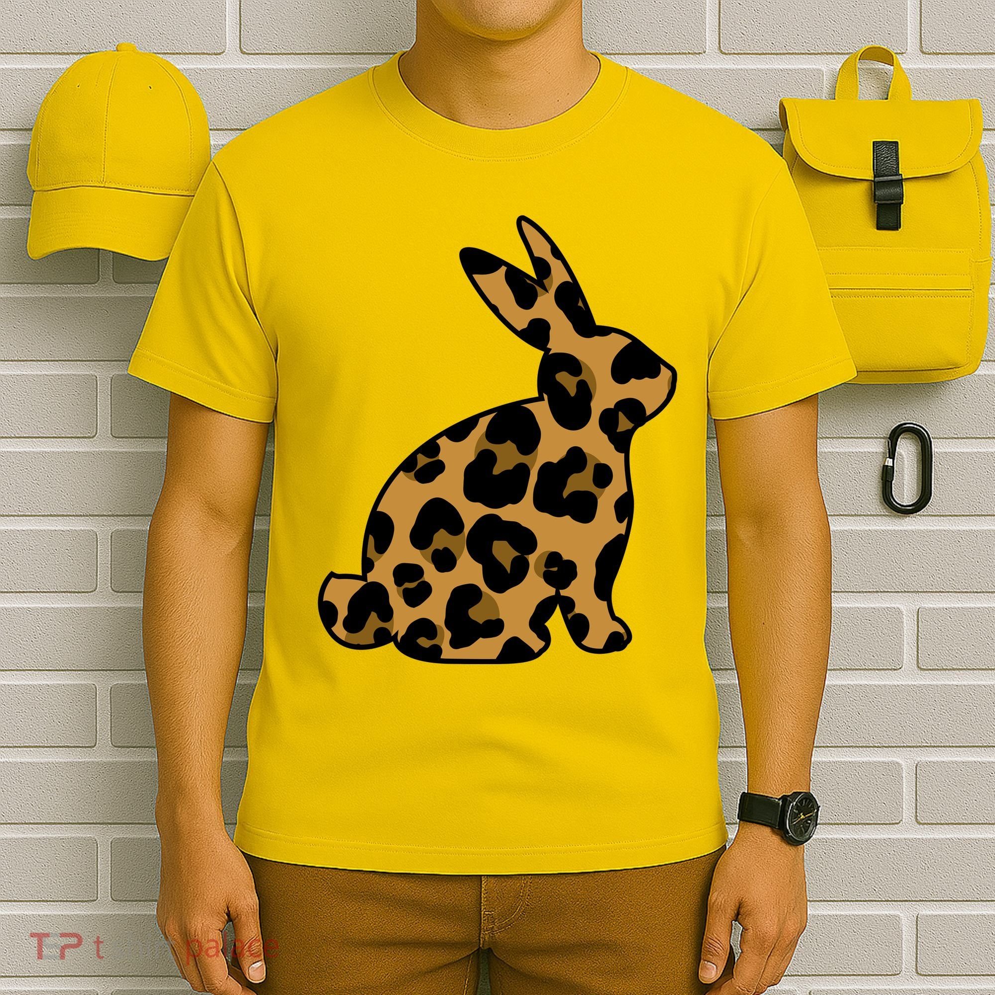 Cute Leopard Pattern Easter Bunny Rabbit T-Shirt