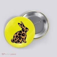 Cute Leopard Pattern Easter Bunny Rabbit Button thumb 0