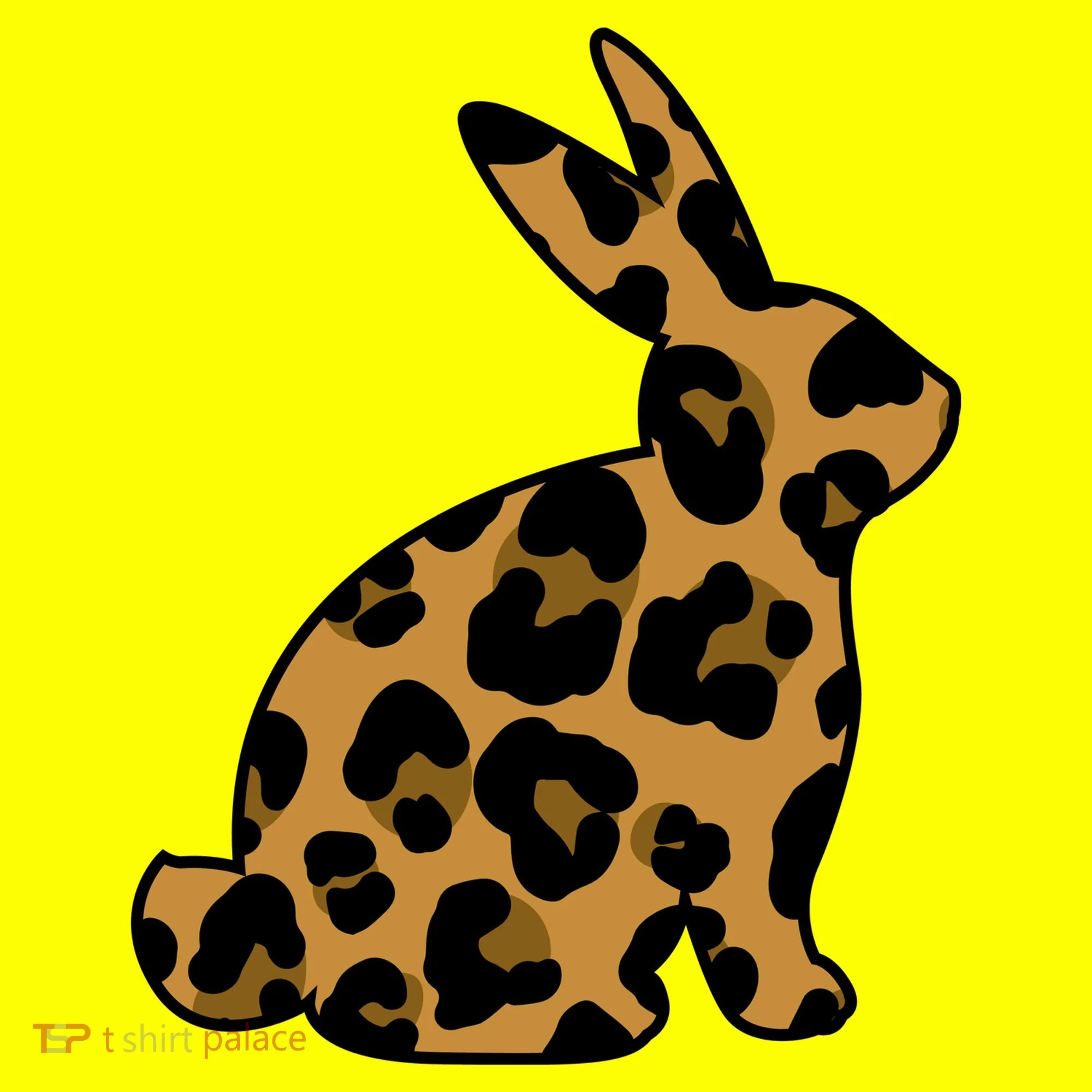 Cute Leopard Pattern Easter Bunny Rabbit Women's T-Shirt