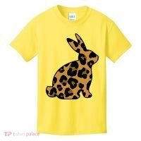 Cute Leopard Pattern Easter Bunny Rabbit Kids T-Shirt thumb 0
