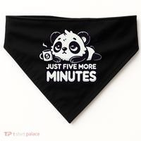 Cute Lazy Panda Just Five More Minutes Sleepy USA-Made Doggie Bandana thumb 0