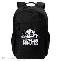 Cute Lazy Panda Just Five More Minutes Sleepy Backpack thumb 0