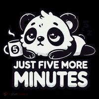 Cute Lazy Panda Just Five More Minutes Sleepy Coffee Mug thumb 5