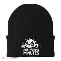 Cute Lazy Panda Just Five More Minutes Sleepy Beanie thumb 0
