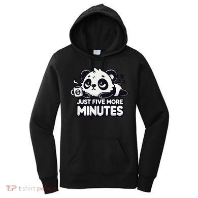 Cute Lazy Panda Just Five More Minutes Sleepy Women's Hoodie