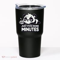 Cute Lazy Panda Just Five More Minutes Sleepy Tumbler thumb 0