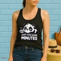 Cute Lazy Panda Just Five More Minutes Sleepy Women's Tank Top thumb 2