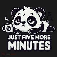 Cute Lazy Panda Just Five More Minutes Sleepy Women's Tank Top thumb 5