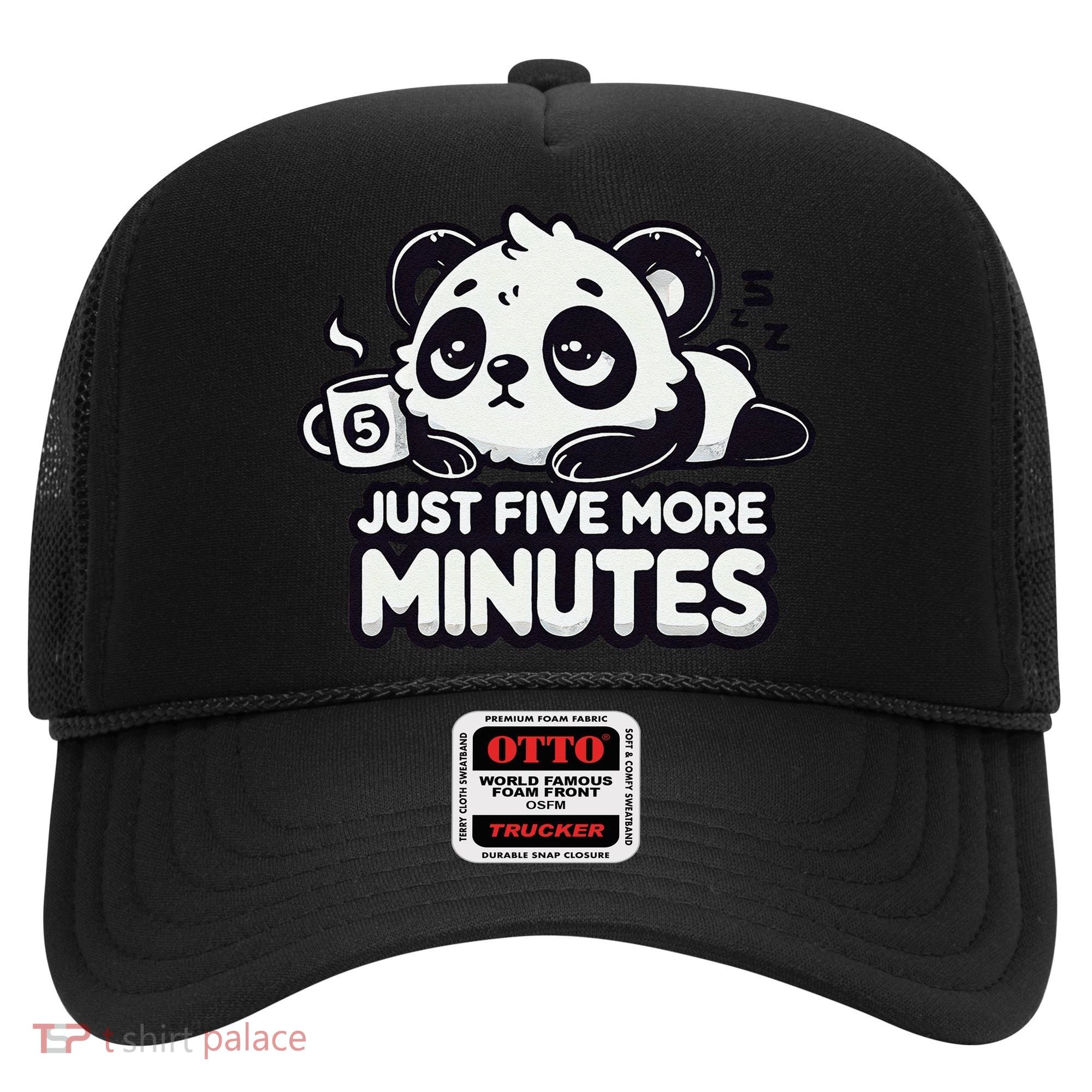 Cute Lazy Panda Just Five More Minutes Sleepy Hat