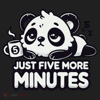Cute Lazy Panda Just Five More Minutes Sleepy Hat thumb 2